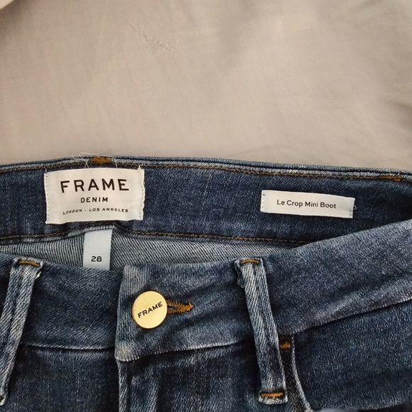 Frame blue "Le Crop Mini Boot" Womens jeans sz 28 - Picture 3 of 3